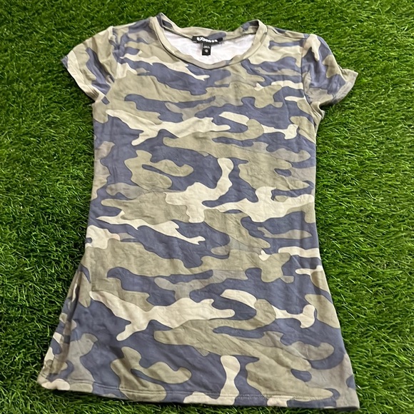 Express Stretchy soft T-shirt - Camo Print - Picture 1 of 5